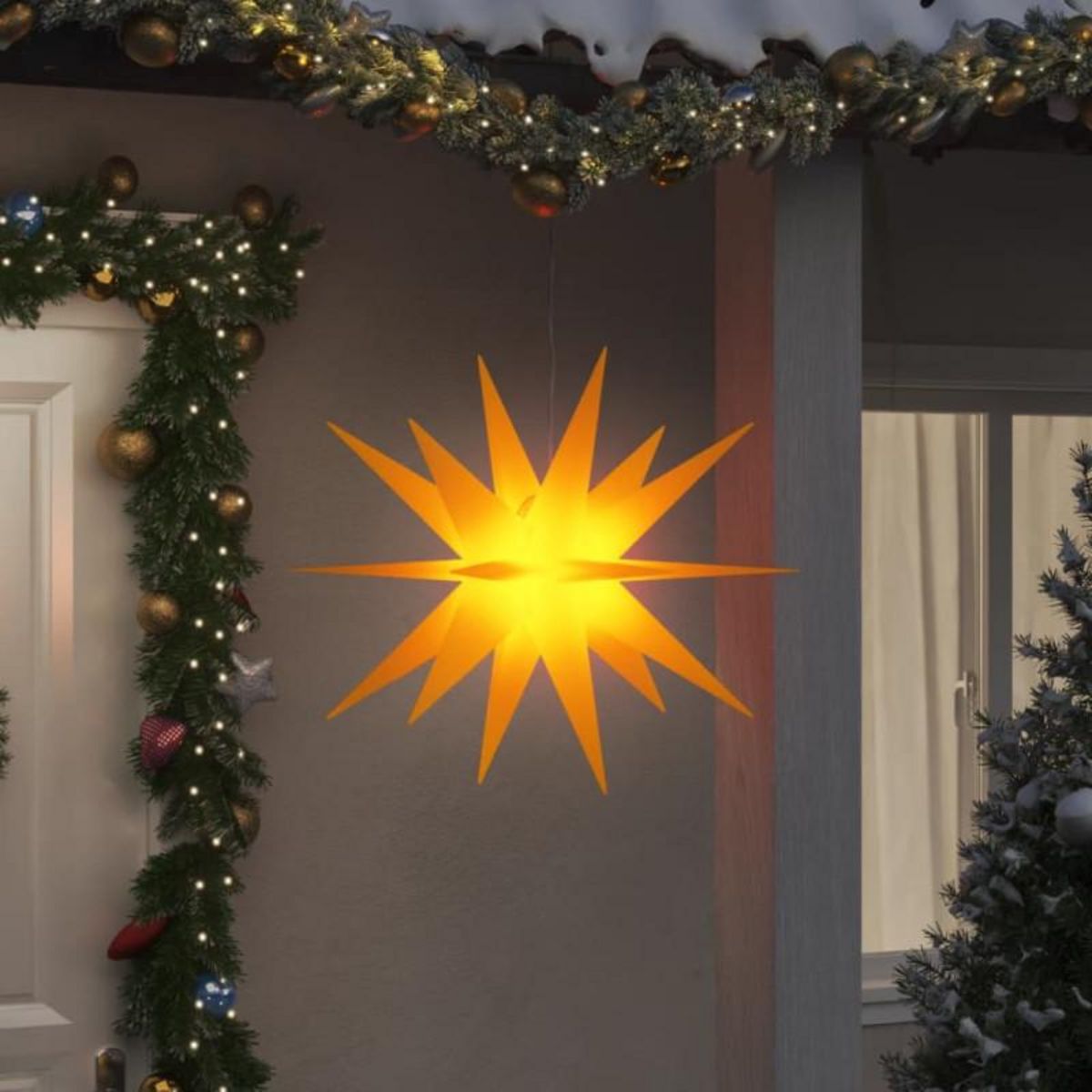 VIDAXL Lumière de Noël avec LED pliable jaune 100 cm