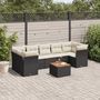 Voir la diapositive 1 : VIDAXL Salon de jardin 8 pcs avec coussins noir resine tressee