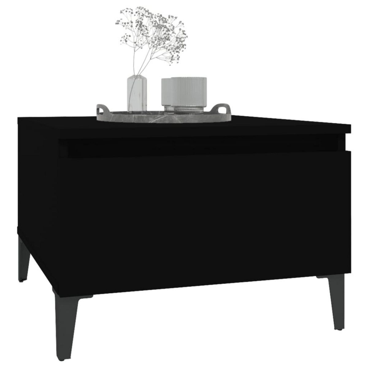 VIDAXL Table d'appoint Noir 50x46x35 cm Bois d'ingenierie