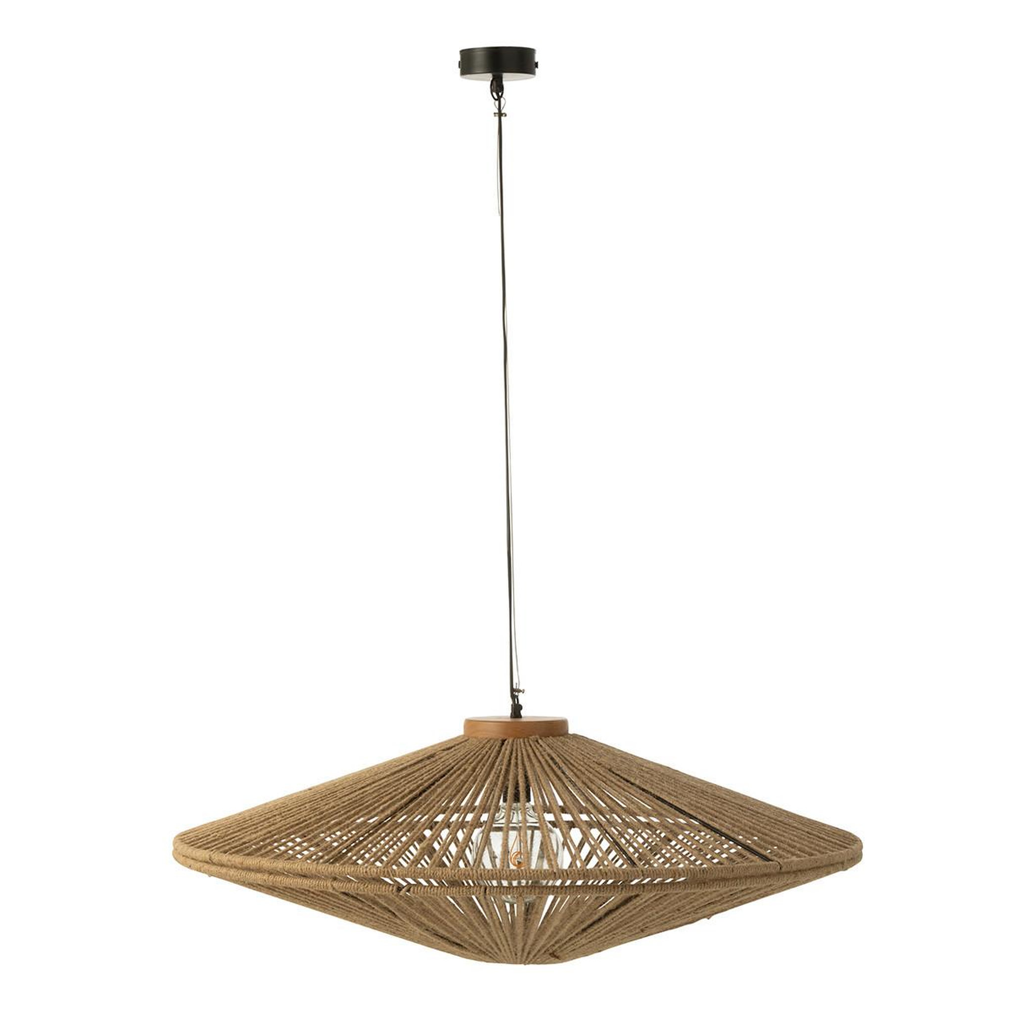 J-LINE Lampe Suspension en Jute  Dollie  93cm Naturel