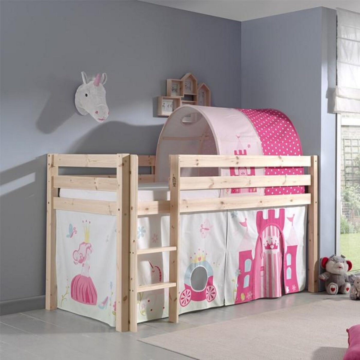 Paris Prix Tunnel De Lit Enfant  Pino Princesse  10cm Rose