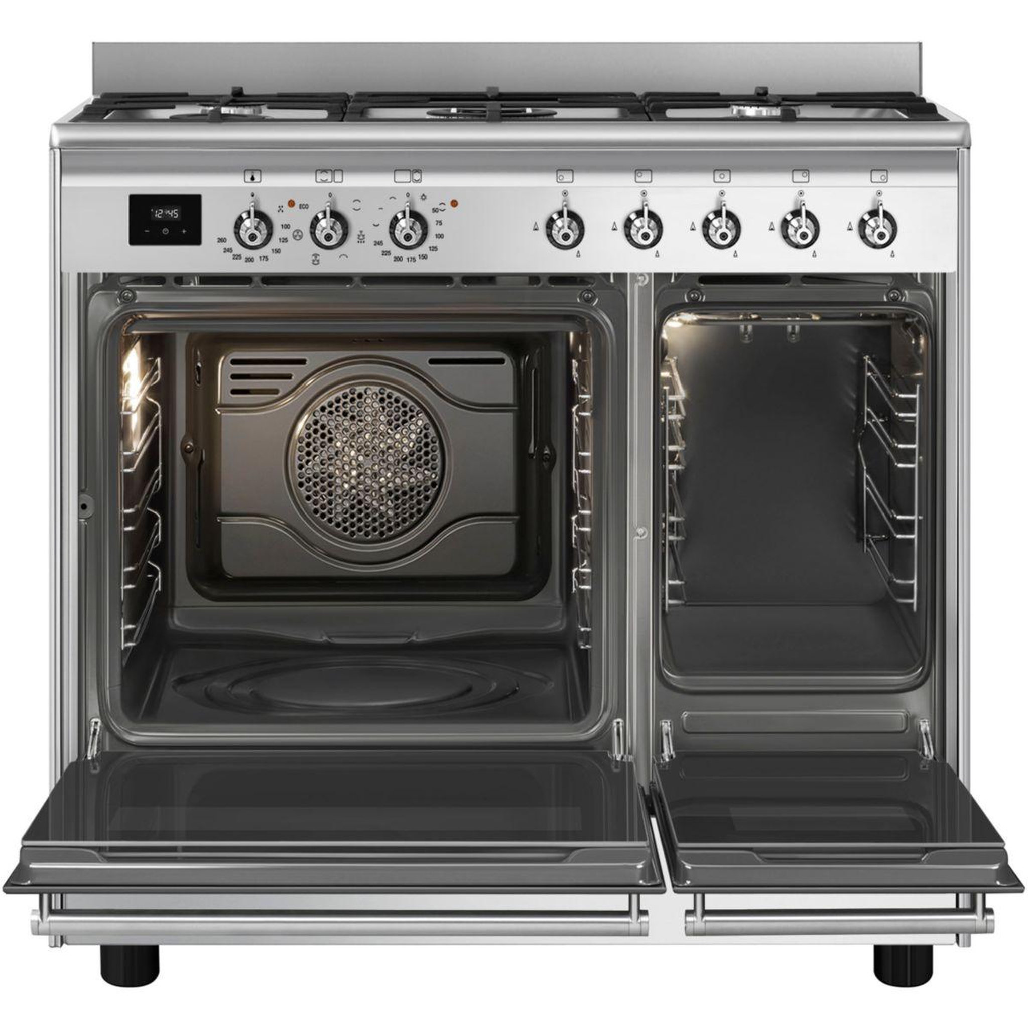 Voir la diapositive 4 : SMEG Piano de cuisson gaz cx92gm