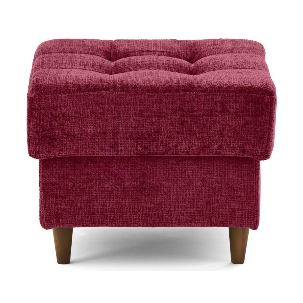 LISA DESIGN Anna - pouf en velours texturé - pieds en bois