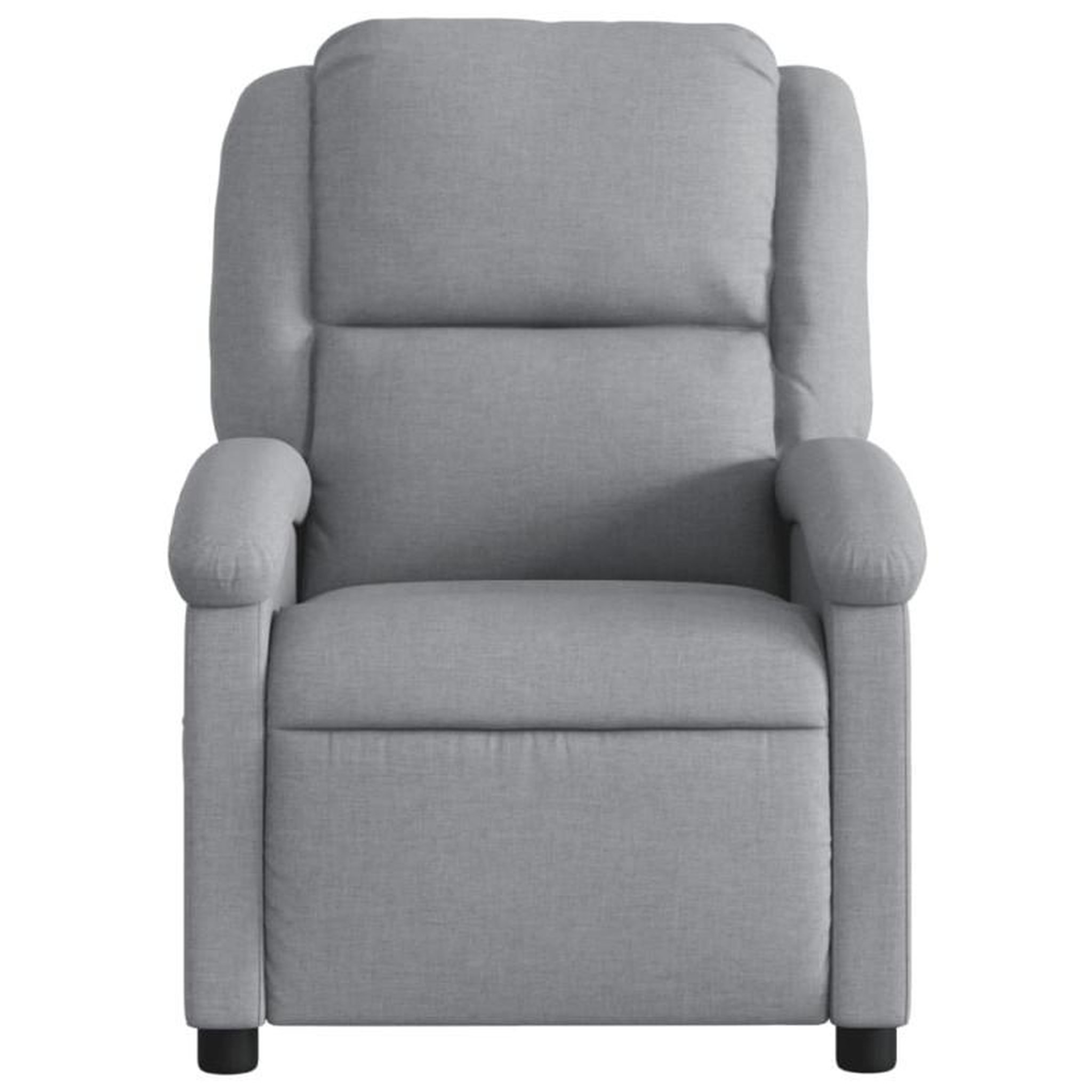 Voir la diapositive 4 : VIDAXL Fauteuil de massage inclinable Gris clair Tissu