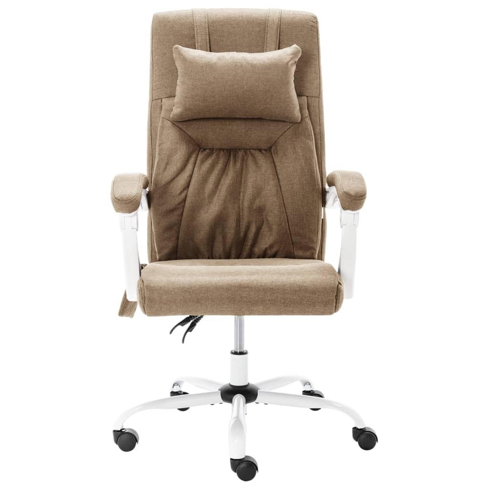 Voir la diapositive 2 : VIDAXL Chaise de bureau de massage Taupe Tissu