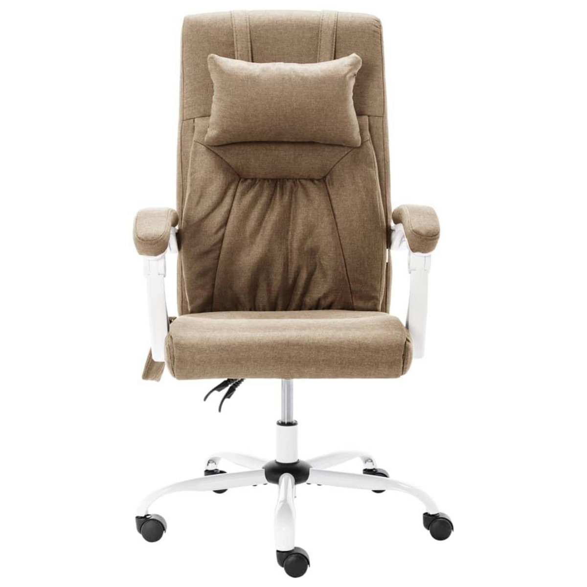 VIDAXL Chaise de bureau de massage Taupe Tissu