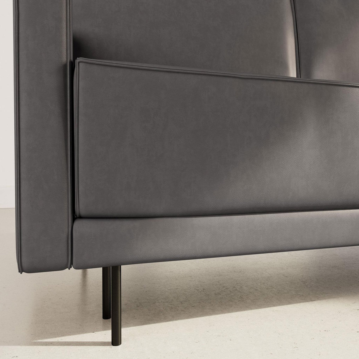 LISA DESIGN Charlie - canapé droit 3 places convertible avec coffre en simili