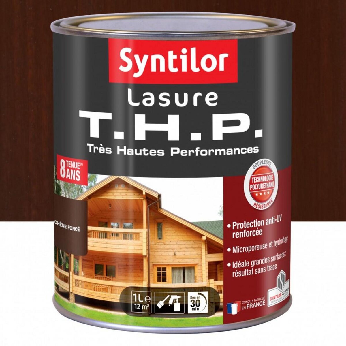 CENTRALE BRICO Lasure SYNTILOR Thp 8 ans chêne foncé satiné 1 l