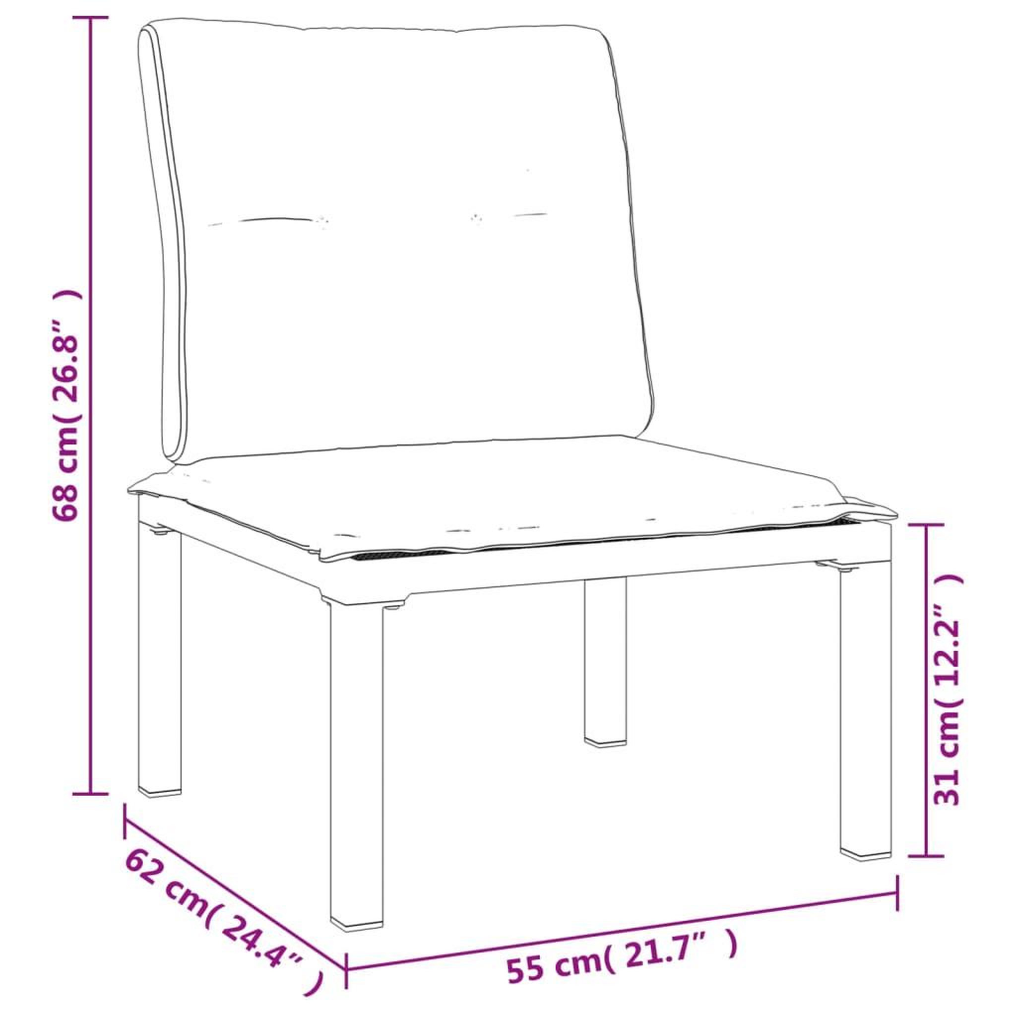 Voir la diapositive 6 : VIDAXL Chaise de jardin avec coussins noir/gris resine tressee