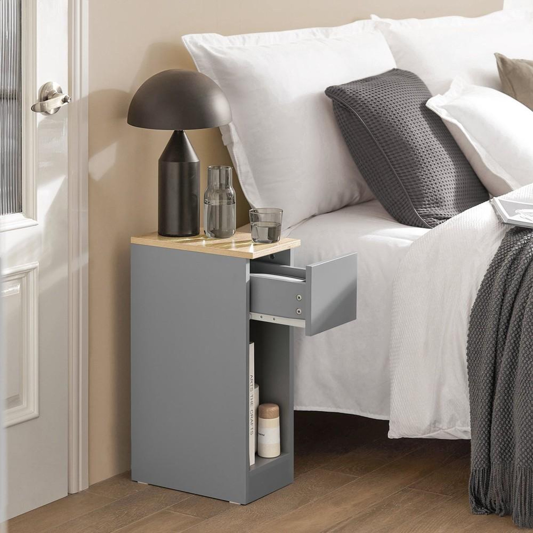 Voir la diapositive 4 : SOBUY SoBuy - Lot De 2 Tables De Chevet à 1 tiroir - Minimaliste - FBT111X2