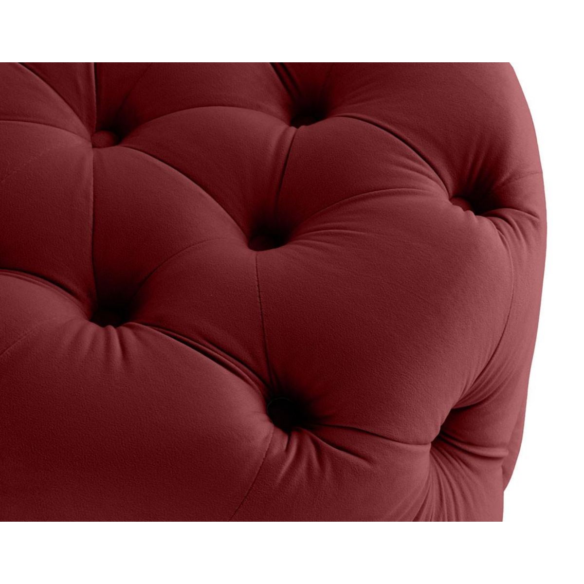 LISA DESIGN Gallata - pouf chesterfield rond - en velours