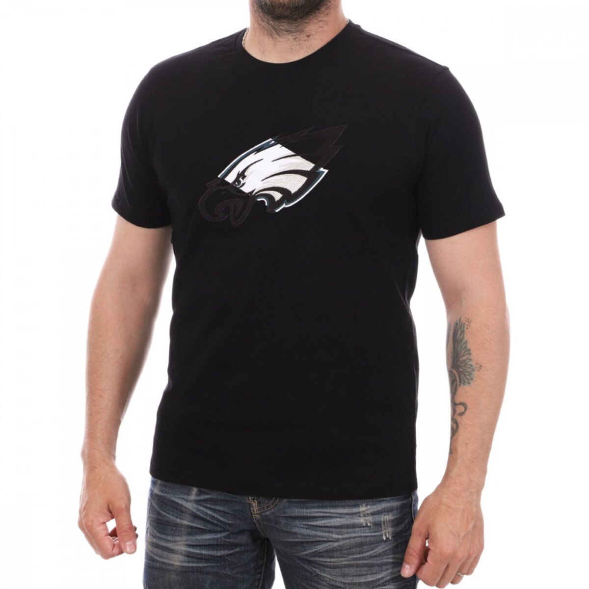  T-Shirt Noir Homme NFL Philadelphia Eagles Split