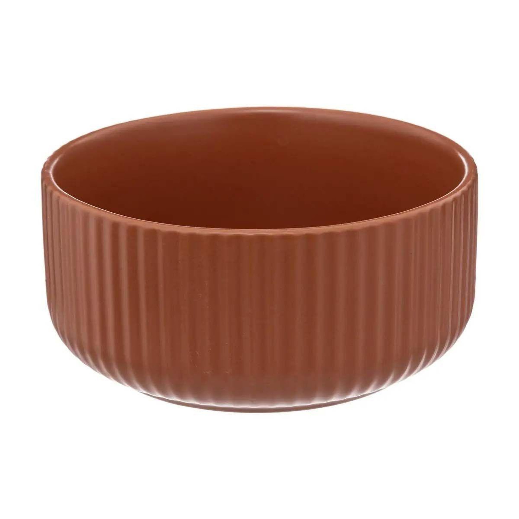 Voir la diapositive 2 : SECRET DE GOURMET Lot de 6 coupelles  côtelé  80cl terracotta