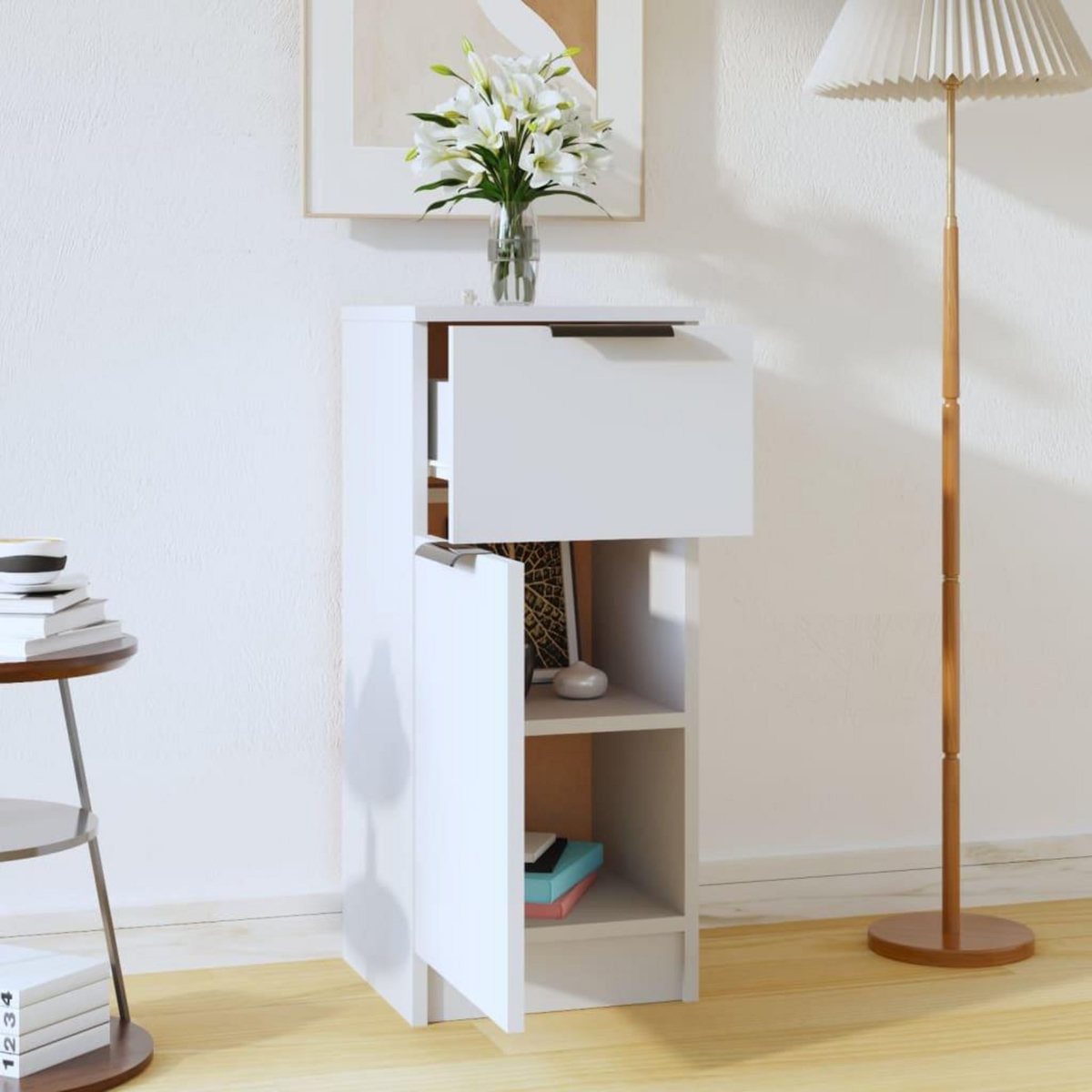 VIDAXL Buffet Blanc 30x30x70 cm Bois d'ingenierie