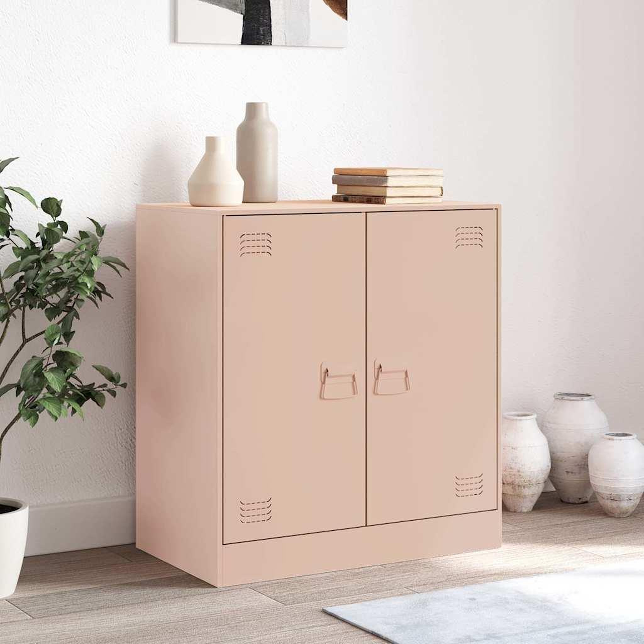 Voir la diapositive 3 : VIDAXL Buffet rose 67x39x73 cm acier