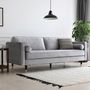 Voir la diapositive 2 : CONCEPT USINE Canapé 3 places en velours gris clair NALHA