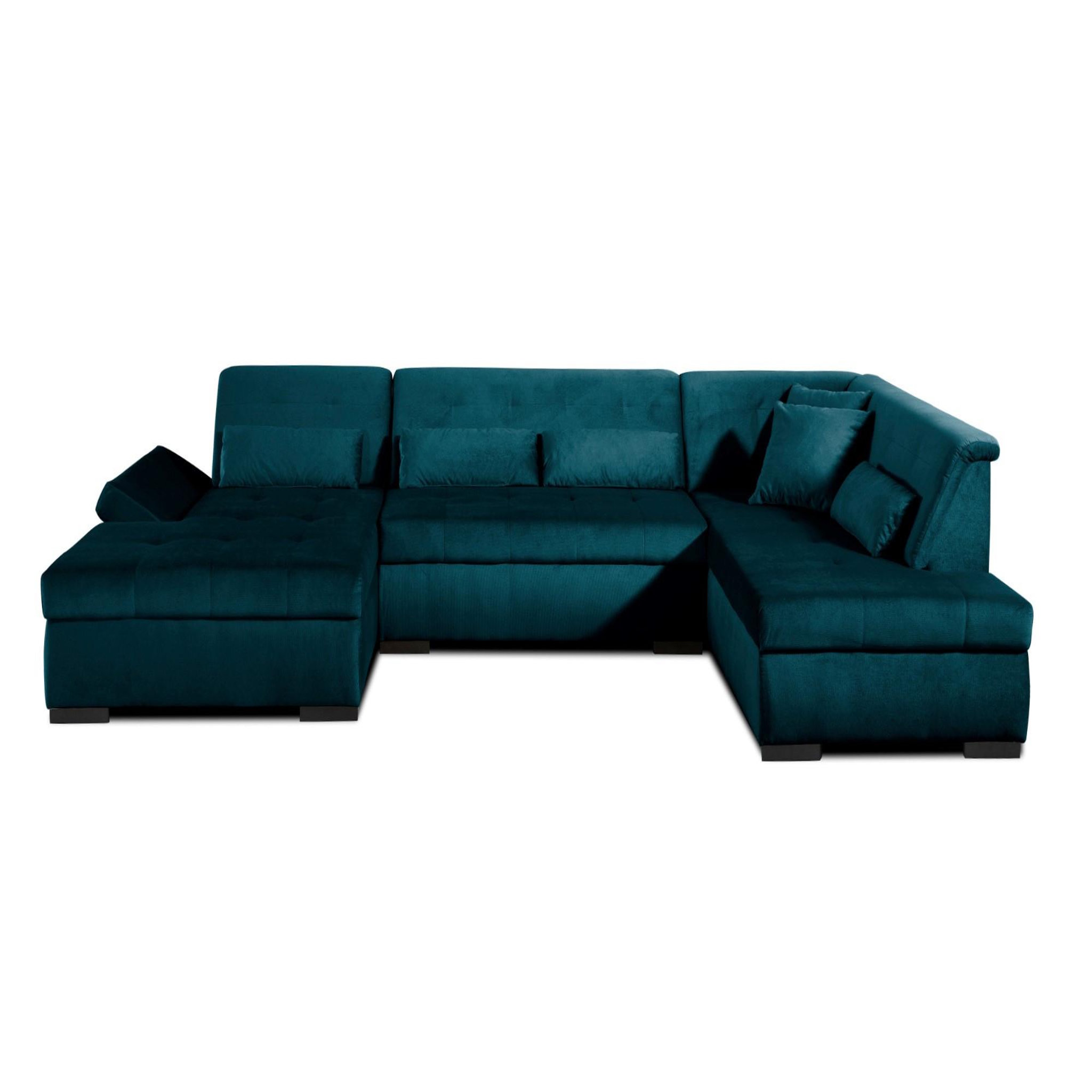 Voir la diapositive 1 : LISA DESIGN Vermont - canapé panoramique d'angle droit - 7 places - xxl - en velours