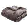 Voir la diapositive 2 : ATMOSPHERA Couvre-lit, jeté de lit uni déhoussable en polyester finition pompons