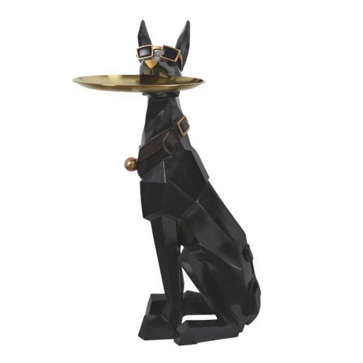 Paris Prix Vide-Poche Statue  Chien  73cm Noir