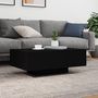 Voir la diapositive 4 : VIDAXL Table basse avec lumières LED noir 85x55x31 cm