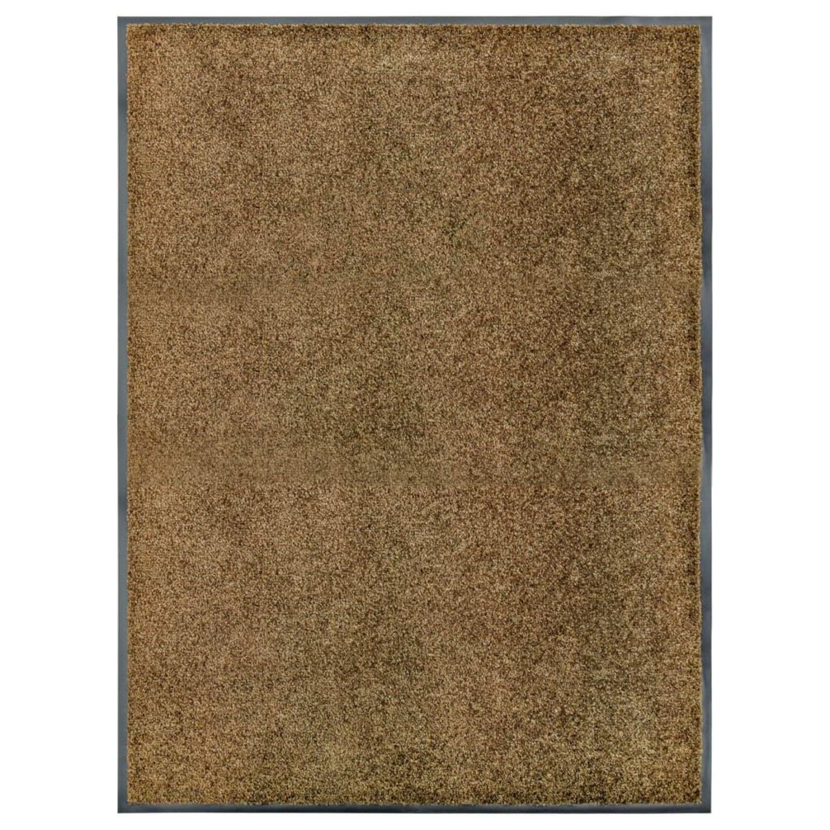 VIDAXL Paillasson lavable Marron 90x120 cm