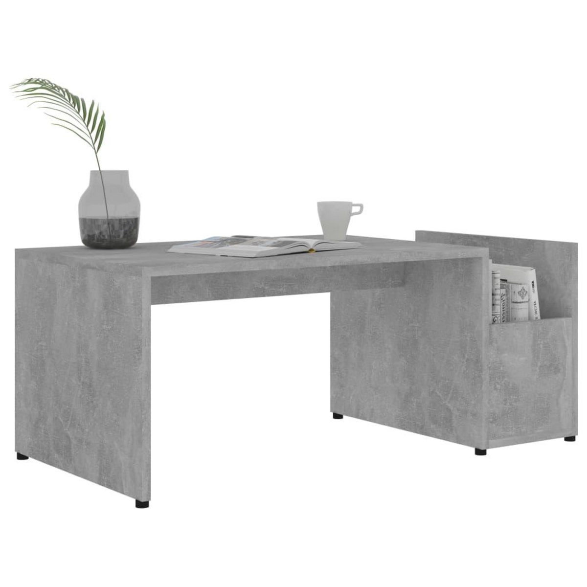 VIDAXL Table basse Gris beton 90x45x35 cm bois d'ingenierie