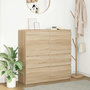 Voir la diapositive 1 : VIDAXL Buffet chene sonoma 100x35x99 cm bois d'ingenierie