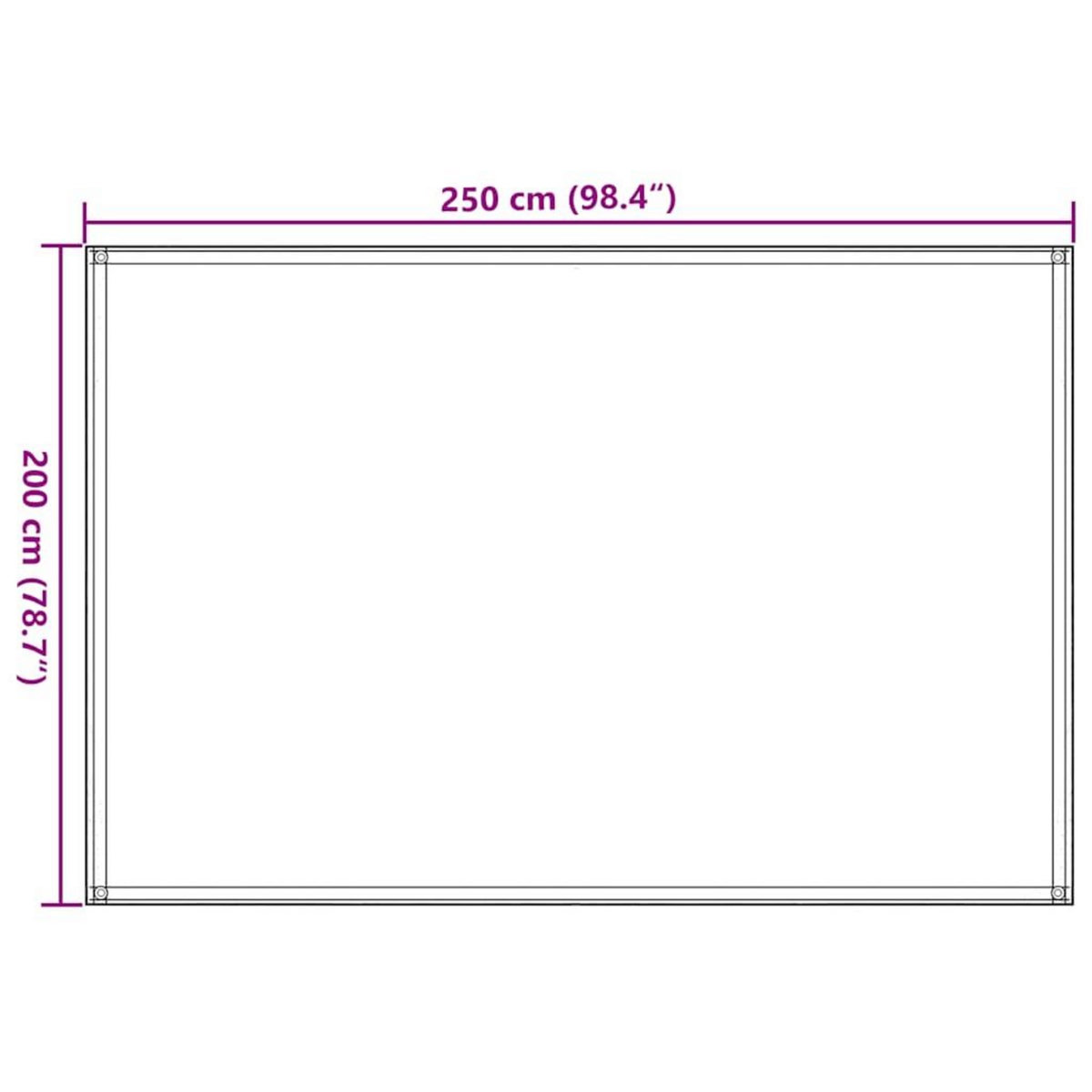 VIDAXL Tapis de tente 200x400 cm Marron
