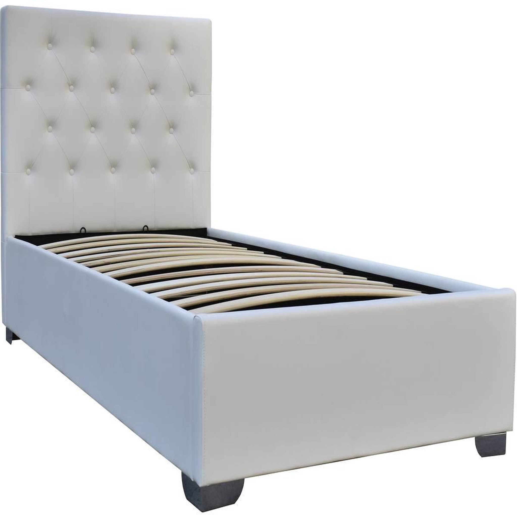Voir la diapositive 1 : Habitat et Jardin Lit simple avec coffre  Tino  - 90 × 190 cm - Blanc
