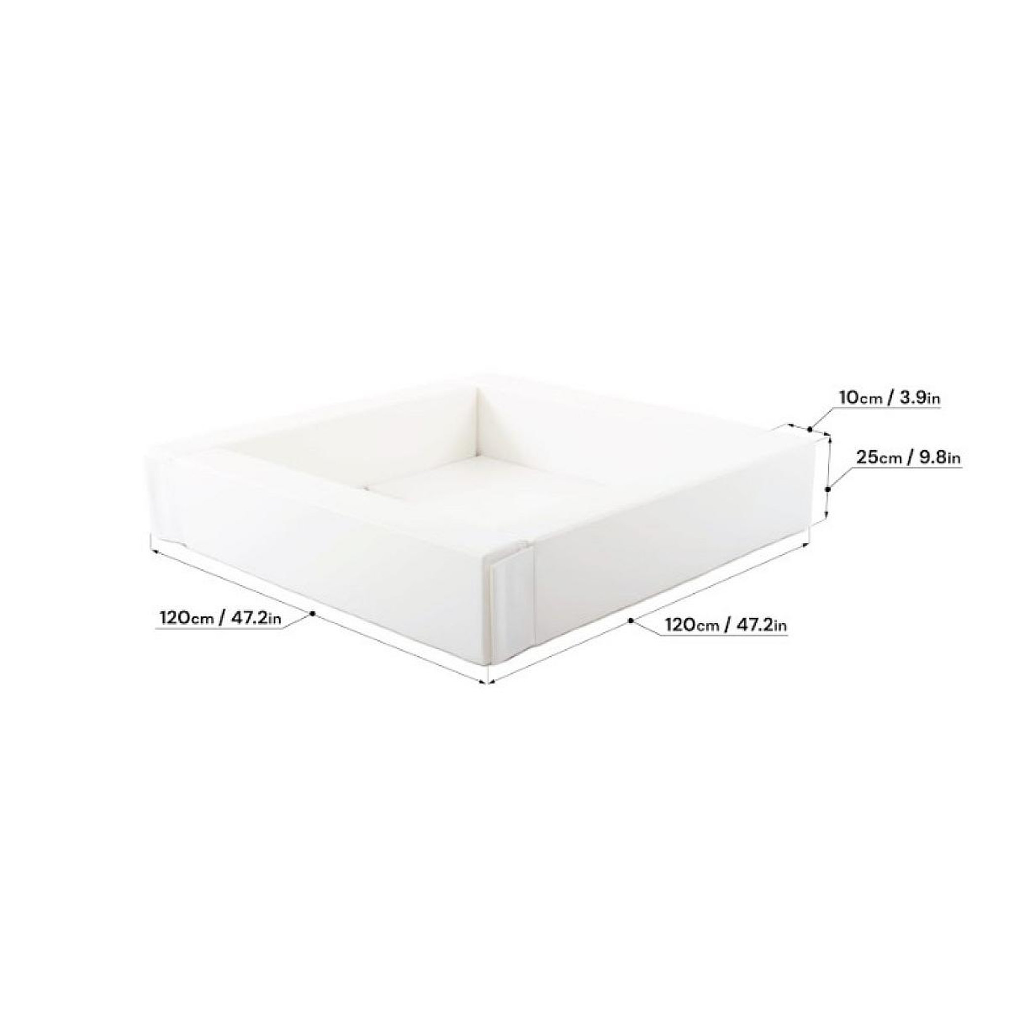 Voir la diapositive 2 : IGLU Piscine à balles en mousse blanc