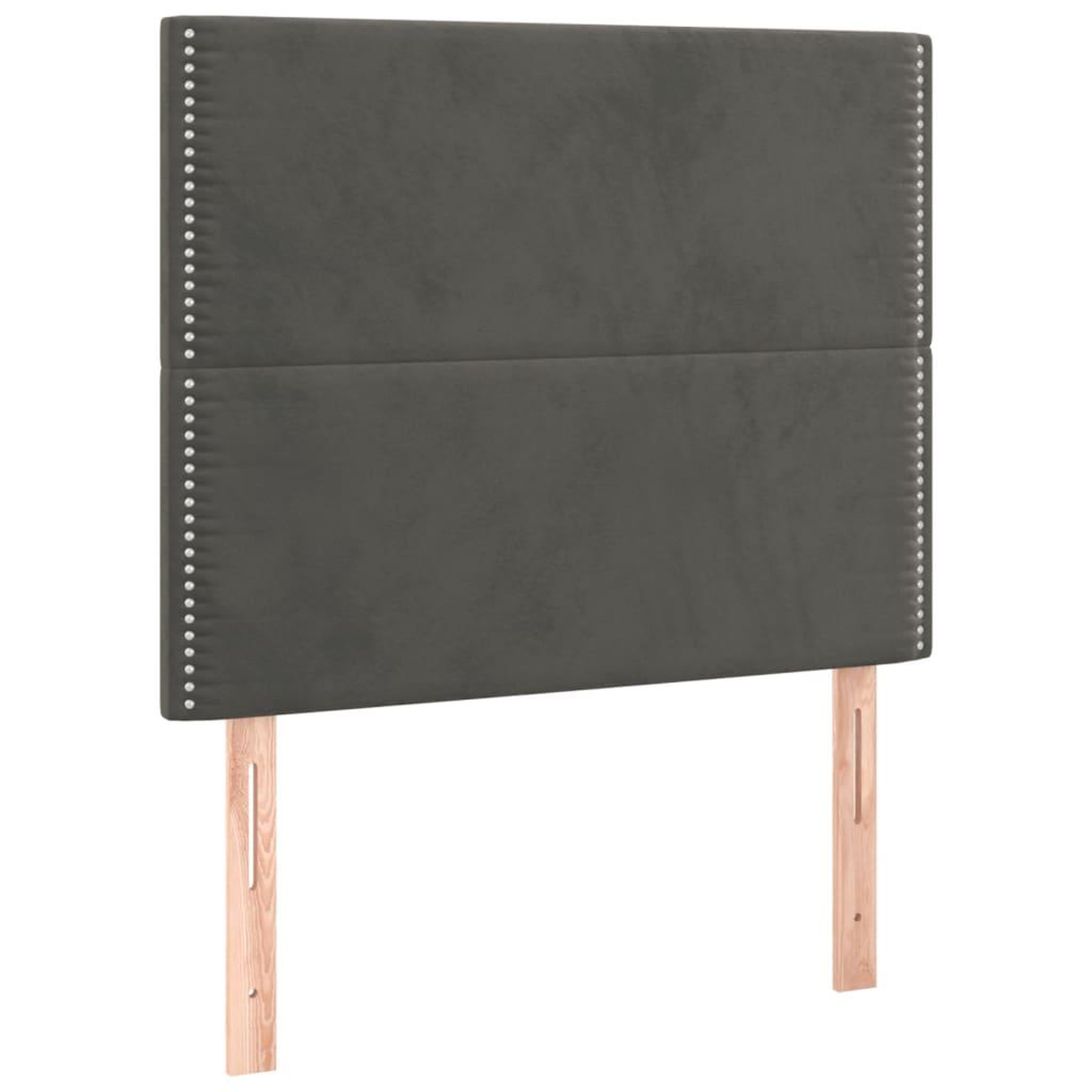 Voir la diapositive 4 : VIDAXL Tete de lit a LED Gris fonce 100x5x118/128 cm Velours