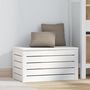 Voir la diapositive 3 : VIDAXL Boîte de rangement Blanc 59,5x36,5x33 cm Bois massif de pin