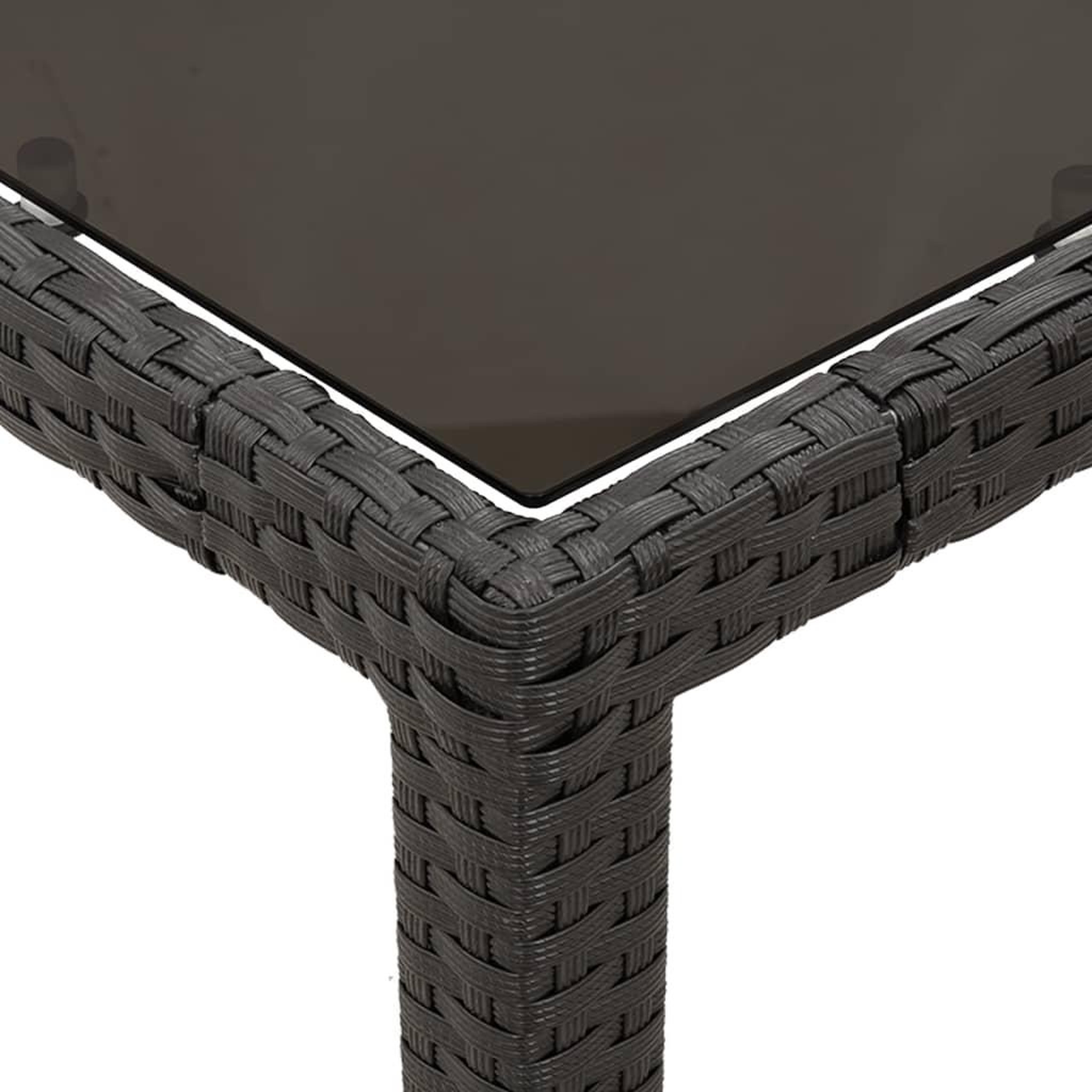Voir la diapositive 5 : VIDAXL Ensemble a manger de jardin coussins 7pcs Noir Resine tressee