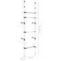 Voir la diapositive 6 : VIDAXL Systeme de garde-robe telescopique avec etageres Aluminium