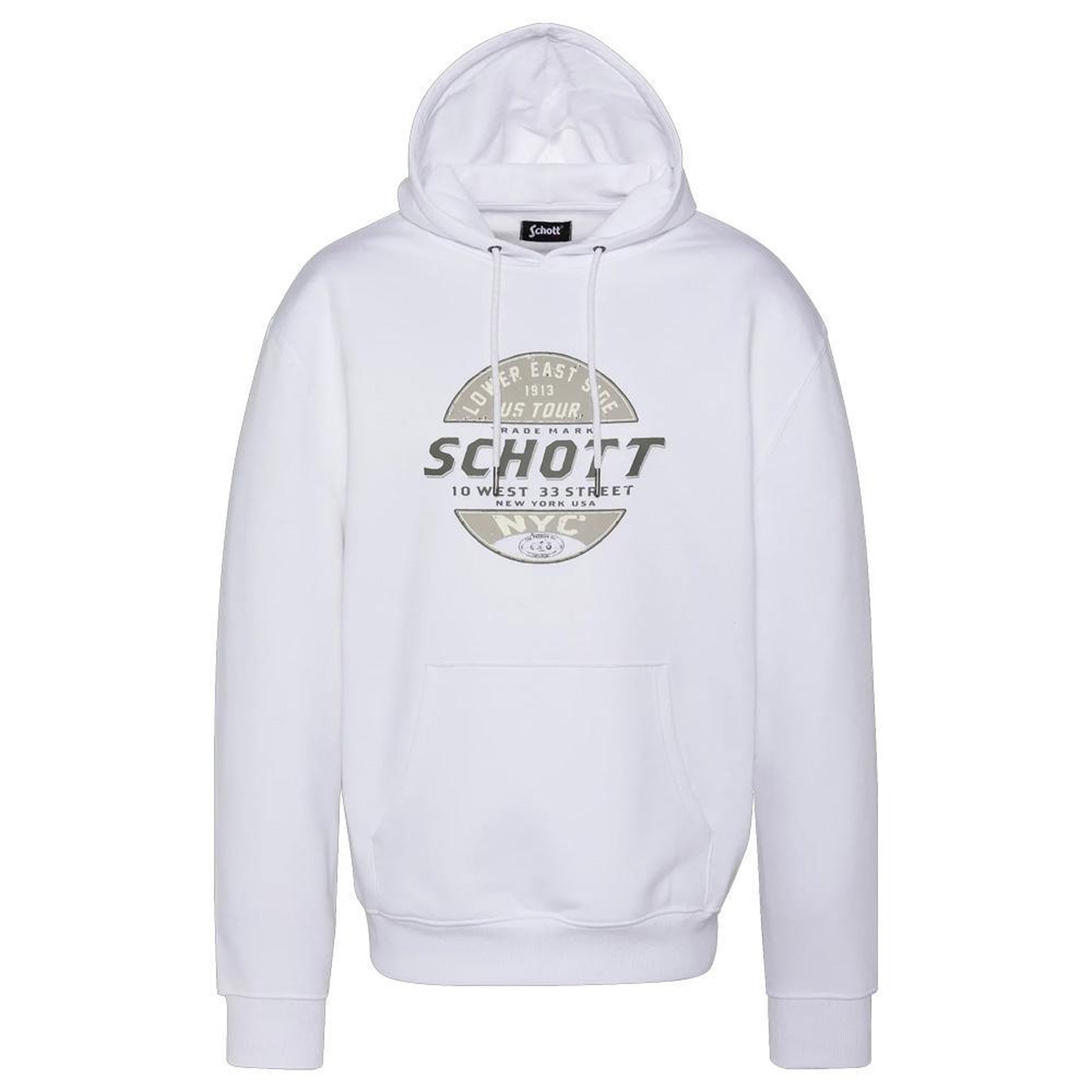 Voir la diapositive 2 : Schott Sweat à Capuche  Homme Schott SWHUSTOUR