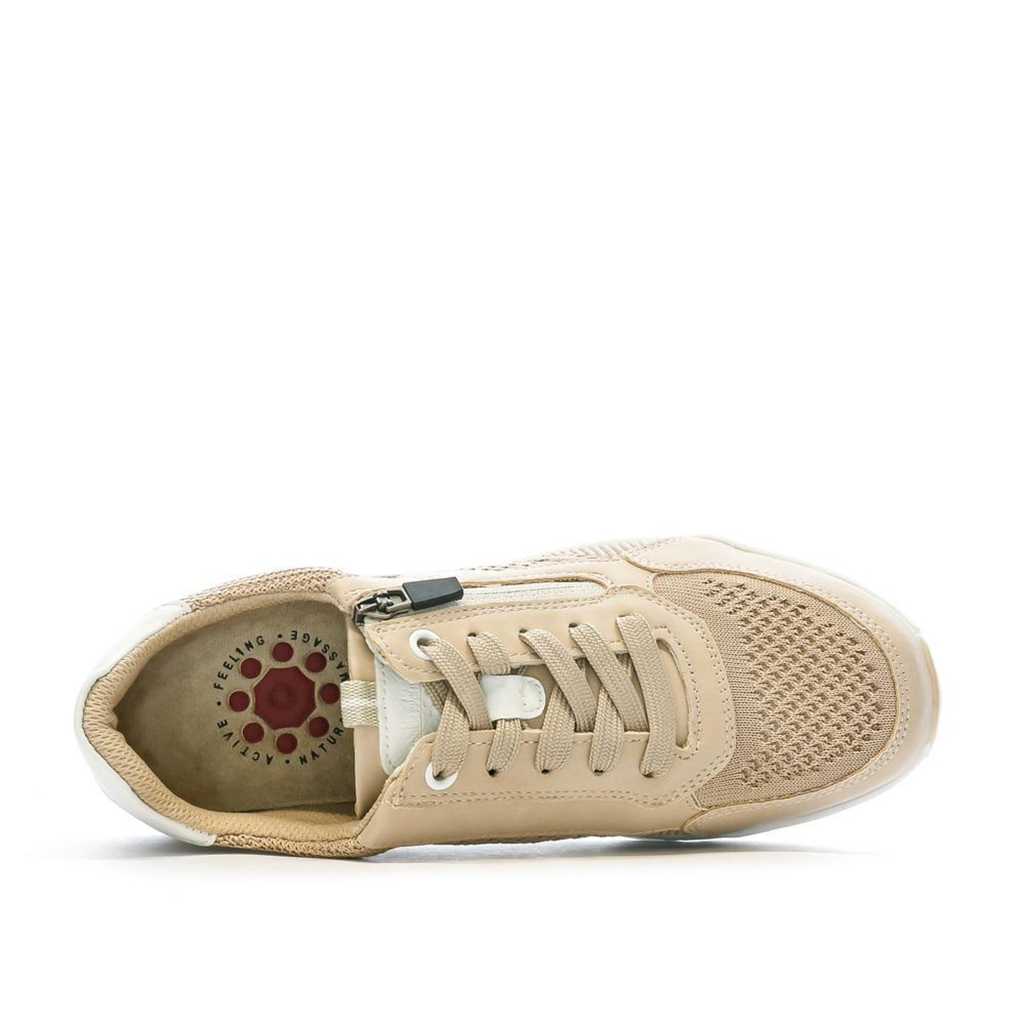 Voir la diapositive 4 : RELIFE Baskets Beige Femme RELIFE  Looplace