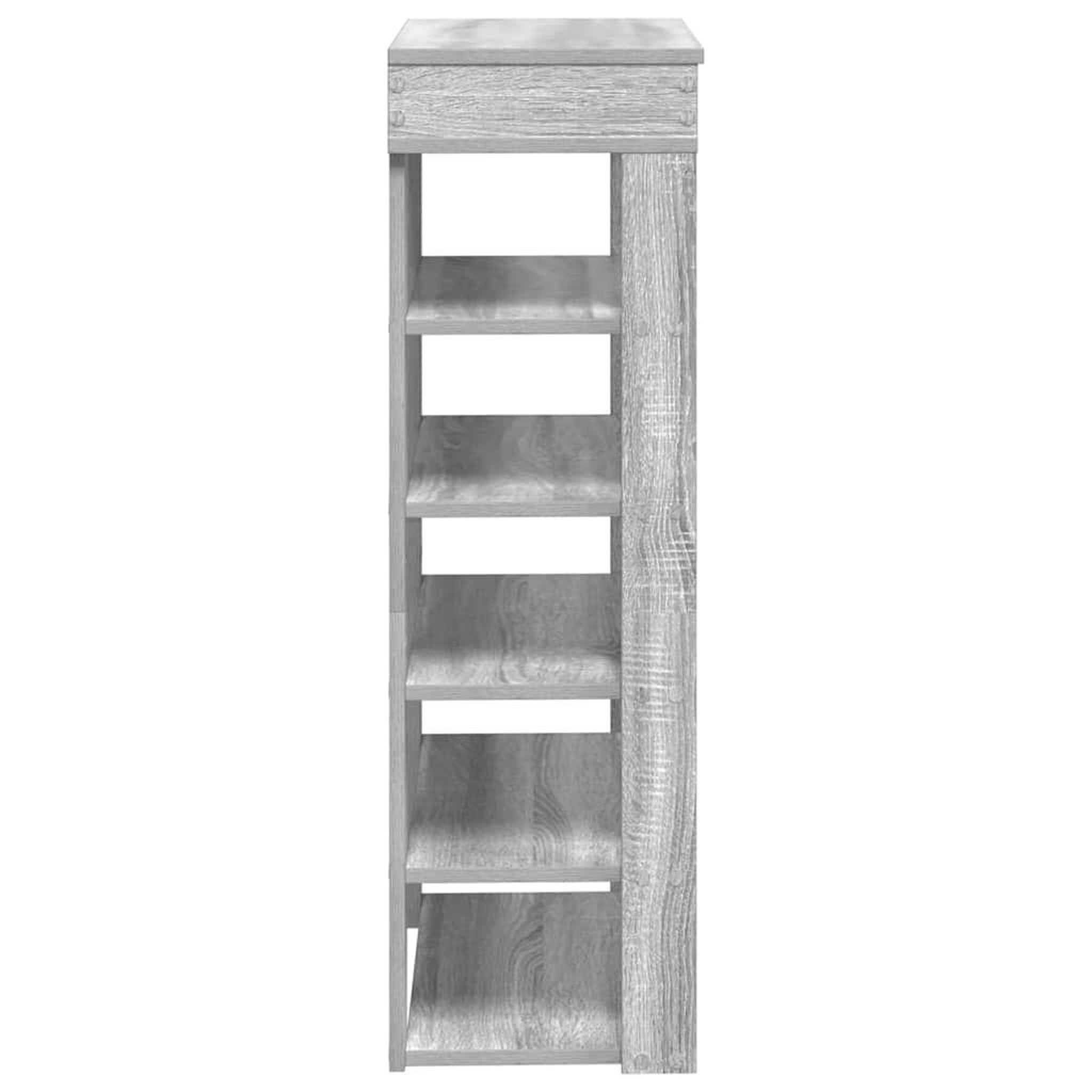 Voir la diapositive 5 : VIDAXL Etagere a chaussures sonoma gris 60x30x98 cm bois d'ingenierie