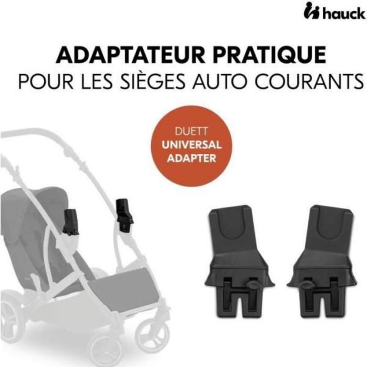 HAUCK Adaptateurs universels cosy - HAUCK - Pour poussette DUETT Universal CS - Noir