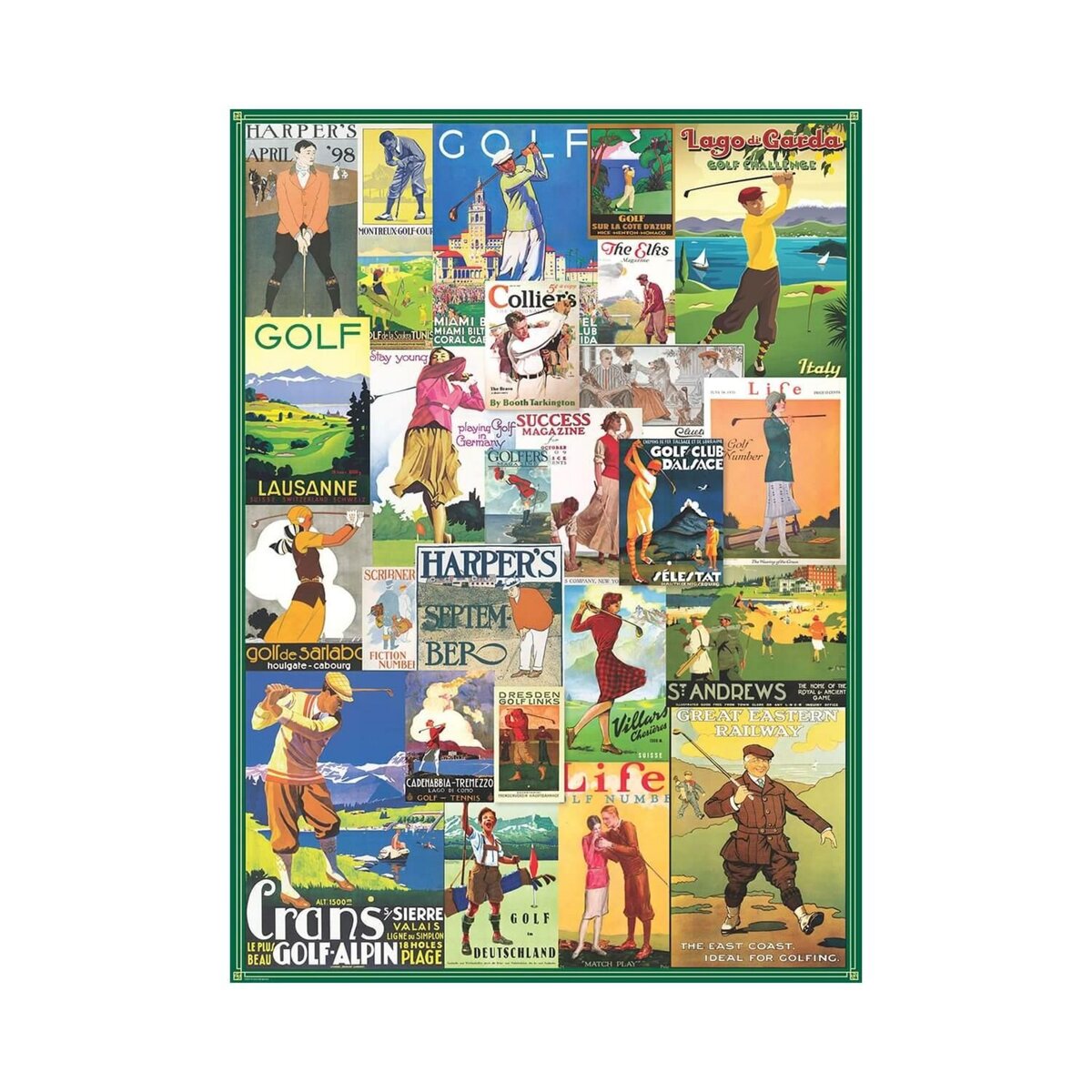 Eurographics Puzzle 1000 pièces : Affiches de golf vintage