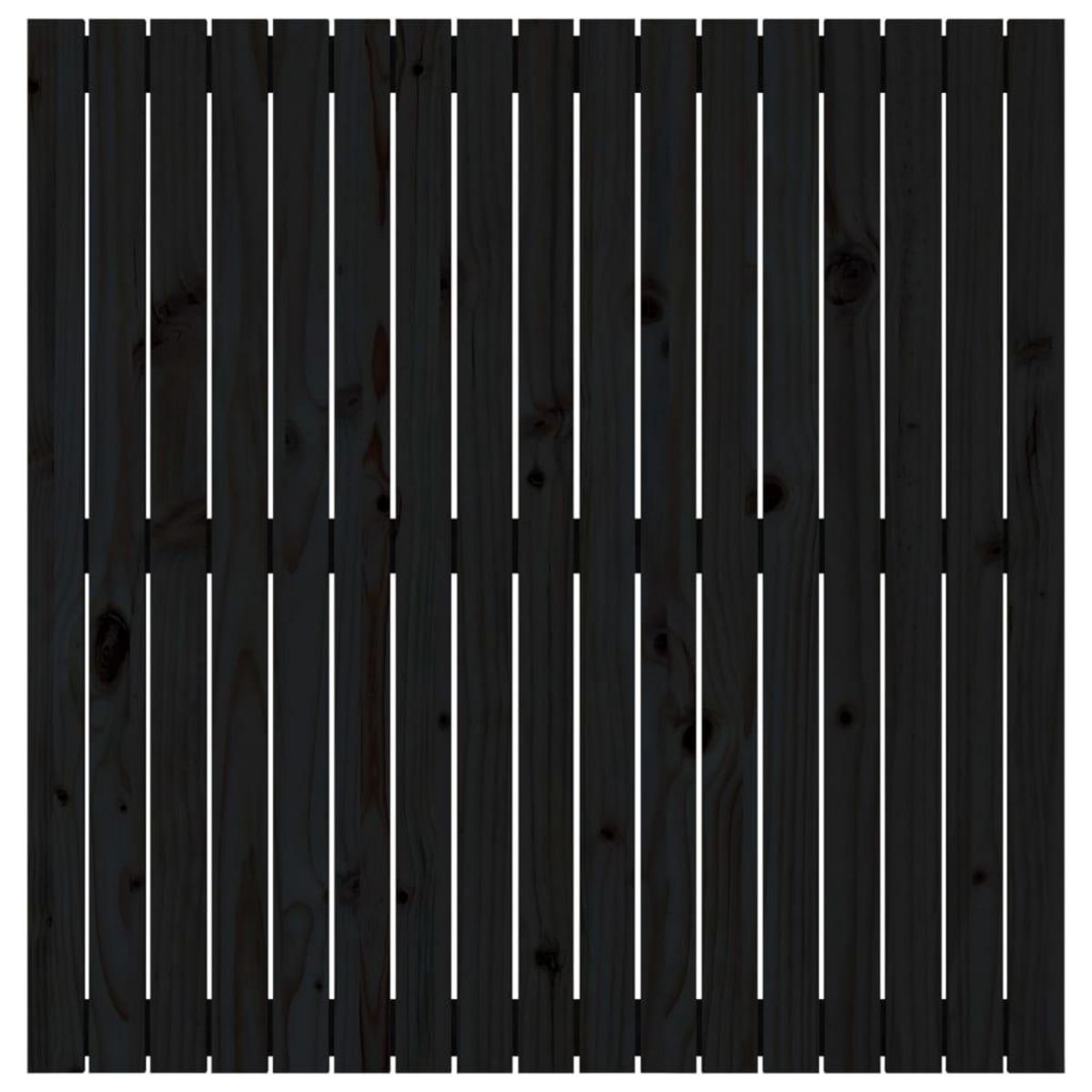 VIDAXL Tete de lit murale Noir 108x3x110 cm Bois massif de pin