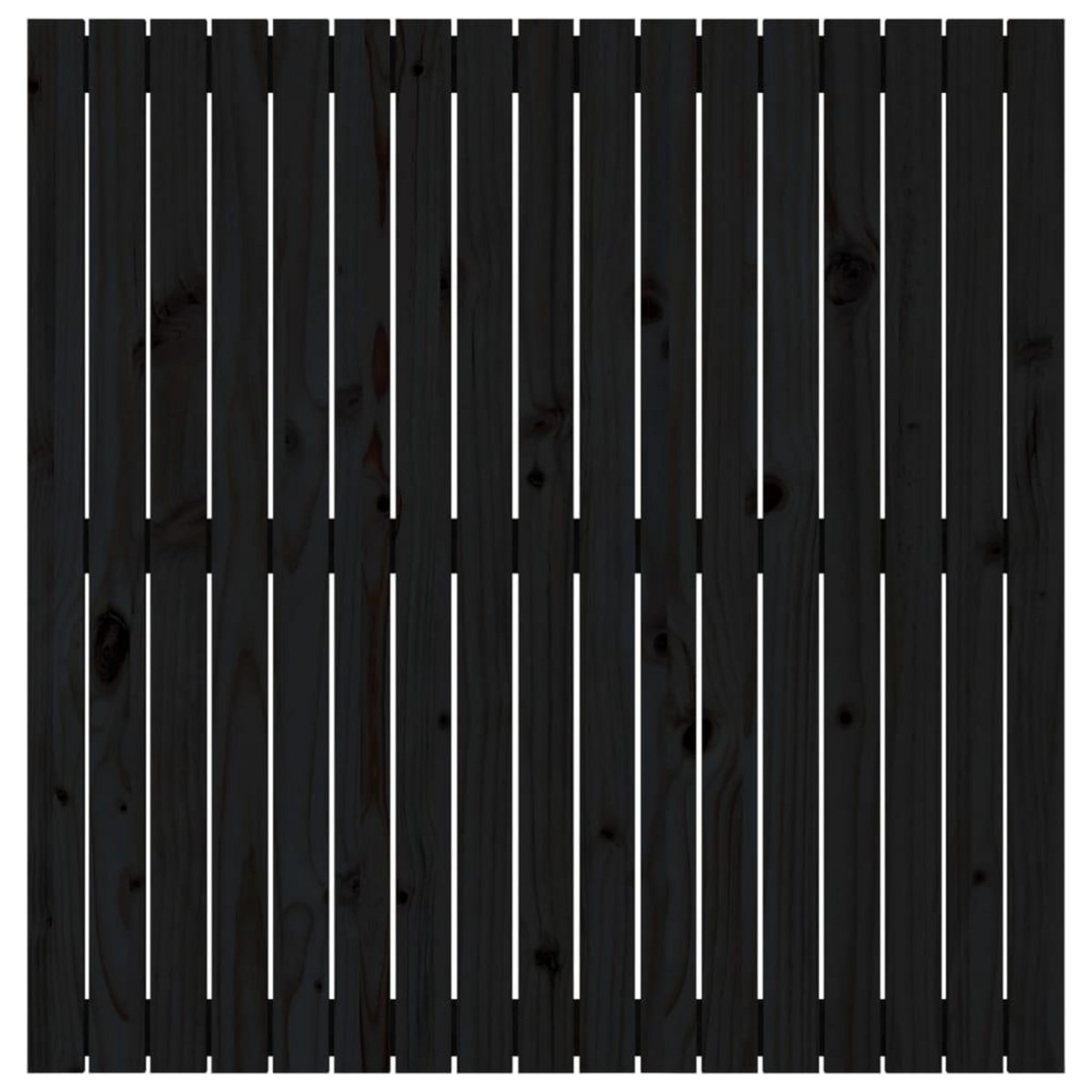 VIDAXL Tete de lit murale Noir 108x3x110 cm Bois massif de pin