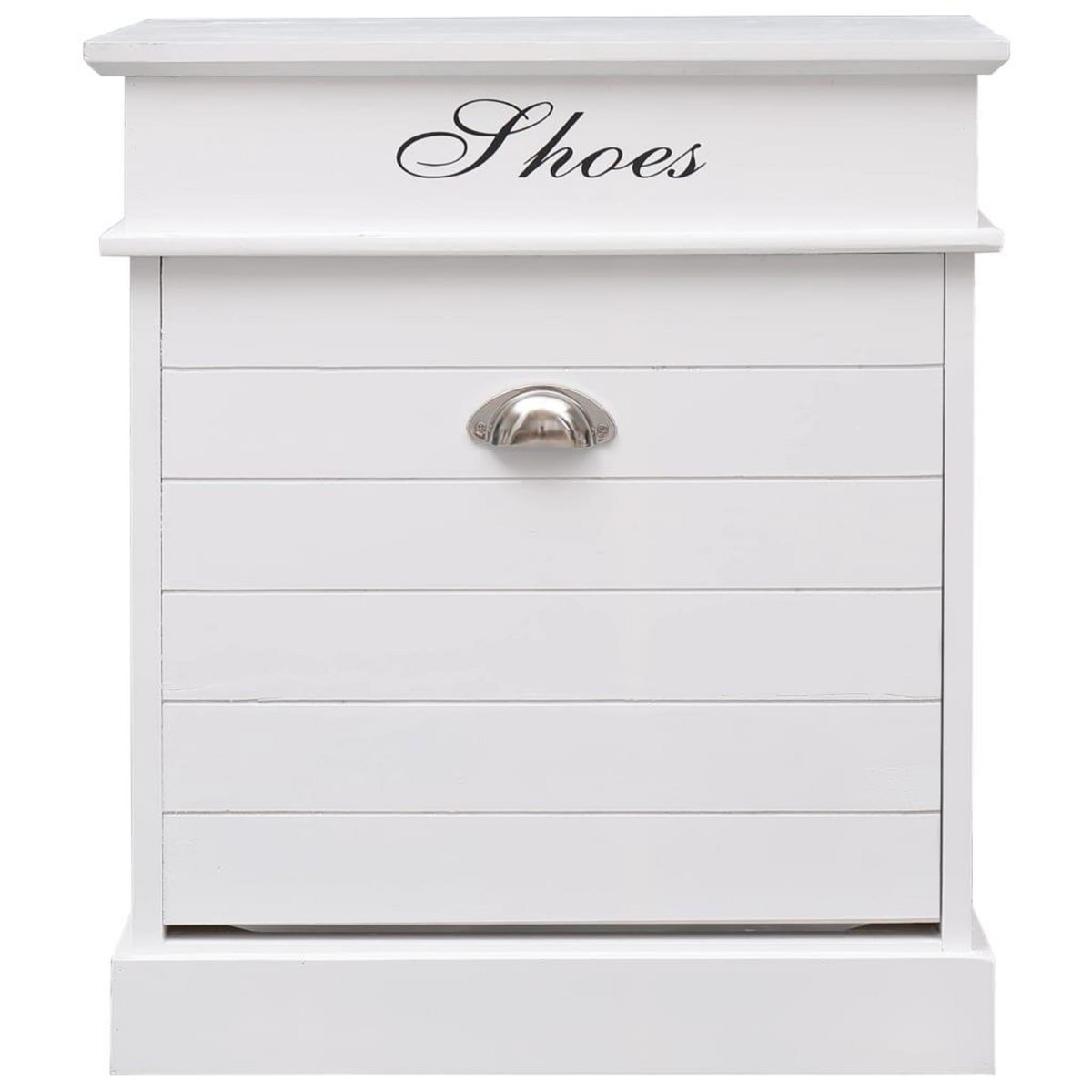 VIDAXL Armoire a chaussures Blanc 50 x 28 x 58 cm Bois de Paulownia