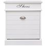 Voir la diapositive 2 : VIDAXL Armoire a chaussures Blanc 50 x 28 x 58 cm Bois de Paulownia
