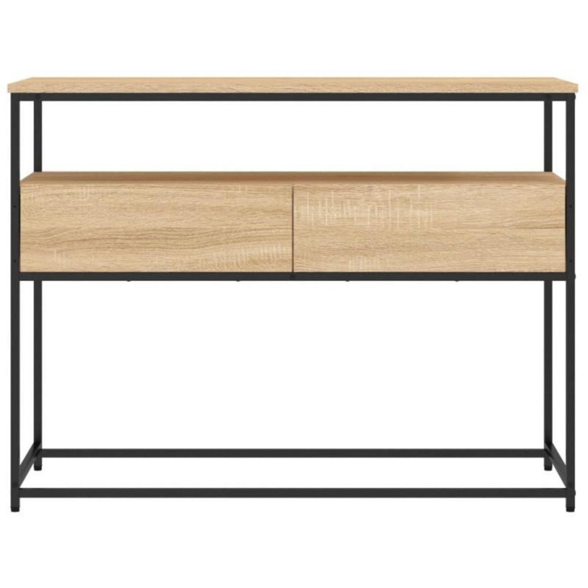 VIDAXL Table console chêne sonoma 100x40x75 cm bois d ingénierie