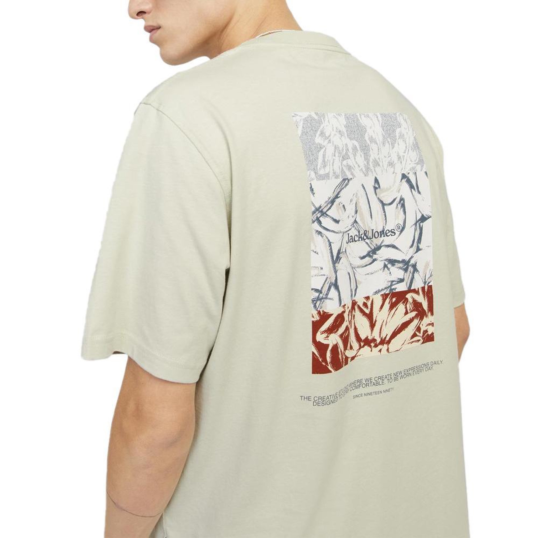 Voir la diapositive 2 : Jack & Jones T-Shirt Beige Homme Jack & Jones Back