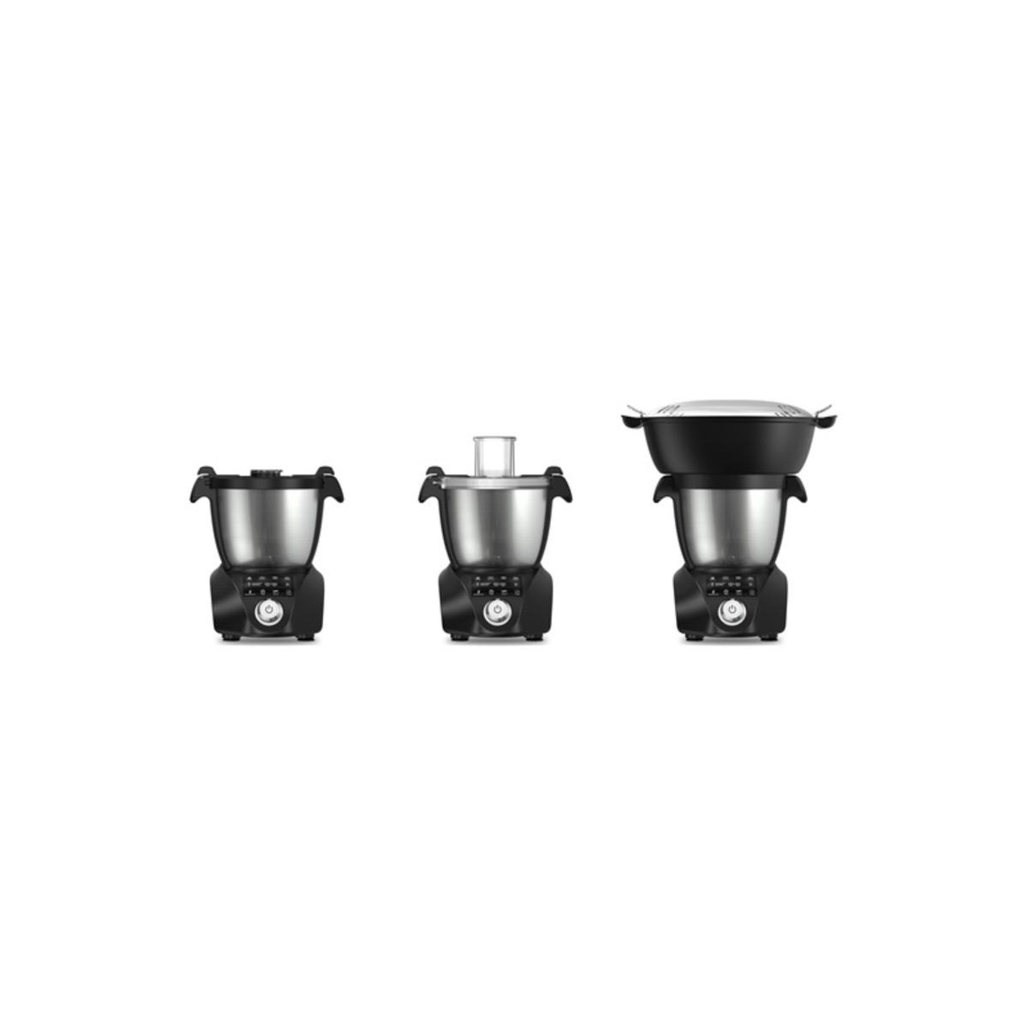 Voir la diapositive 4 : NATURAMIX Robot cuiseur multifonctions 3.5l 1500w noir/inox - MINICOOK