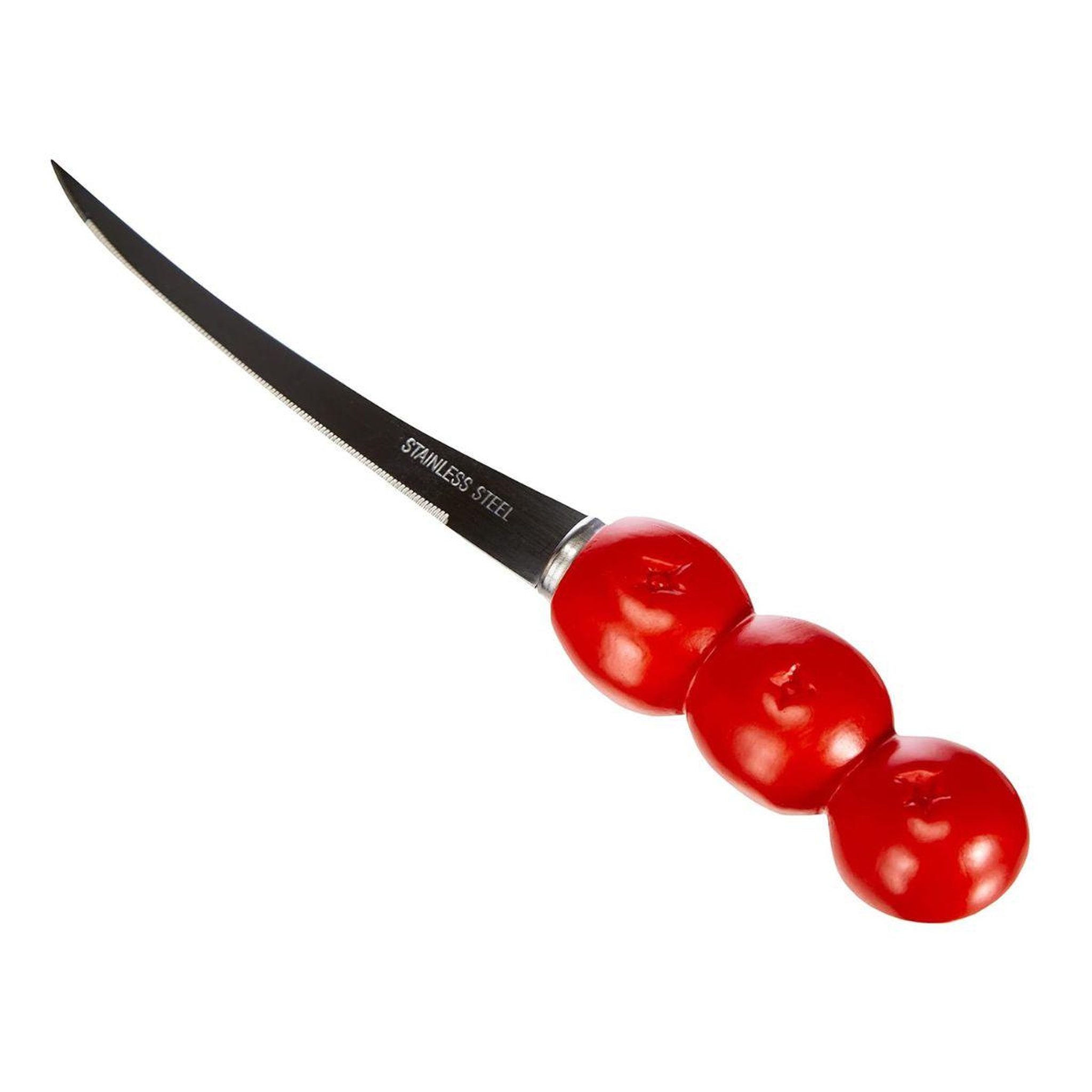 Voir la diapositive 4 : Fackelmann Lot de 4 couteaux à tomates lame crantée 11 cm fackelmann