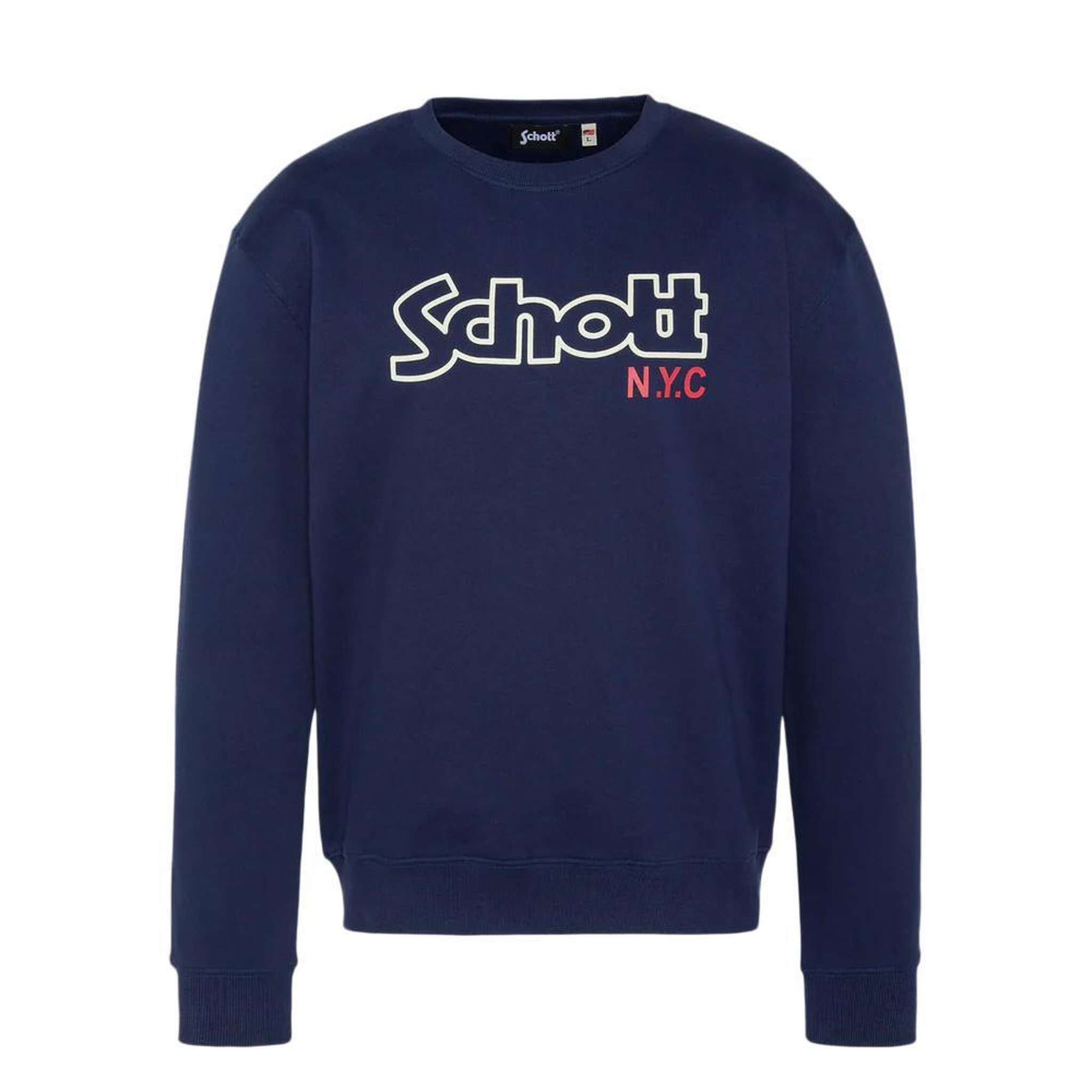 Schott Sweat Marine Homme Schott Stanley. Coloris disponibles : Bleu