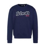 Schott Sweat Marine Homme Schott Stanley. Coloris disponibles : Bleu