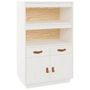 Voir la diapositive 2 : VIDAXL Buffet haut Blanc 67x40x108,5 cm Bois massif de pin